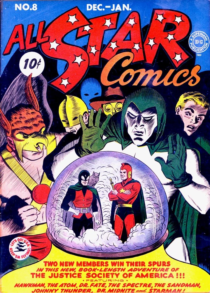 Real comic cover of All-Star Comics #8 (1941)