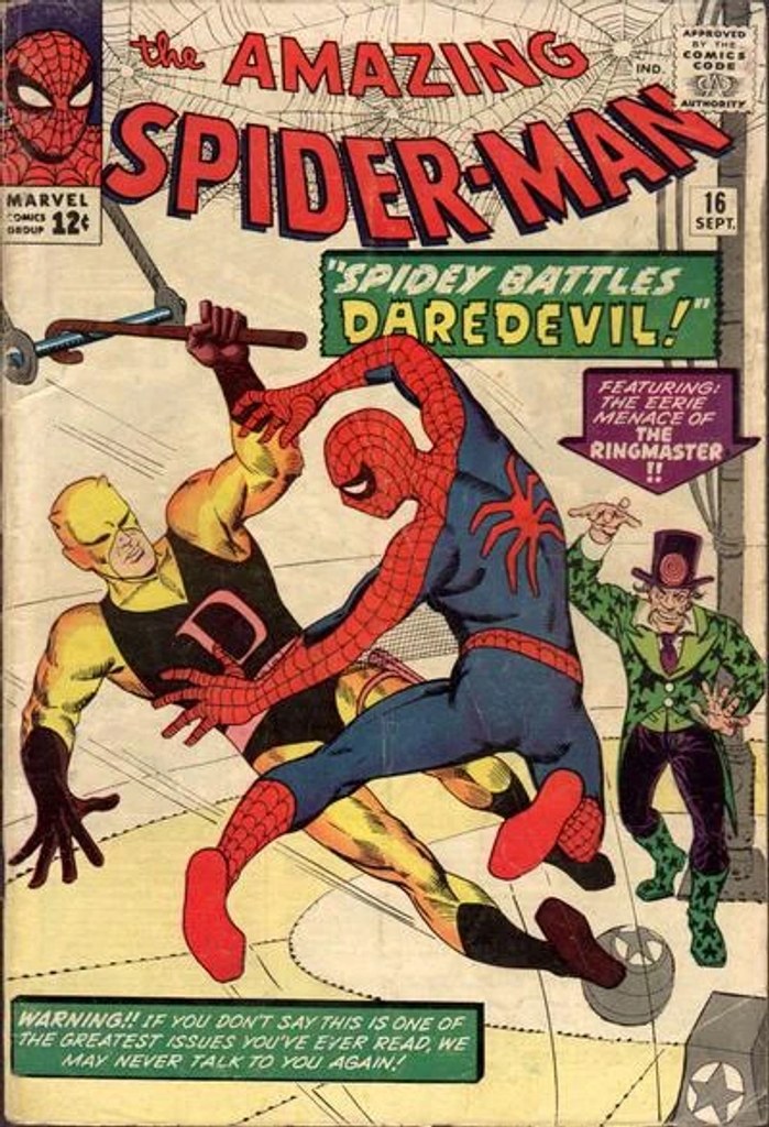 Real comic cover of Amazing Spider-Man #16 (1971)