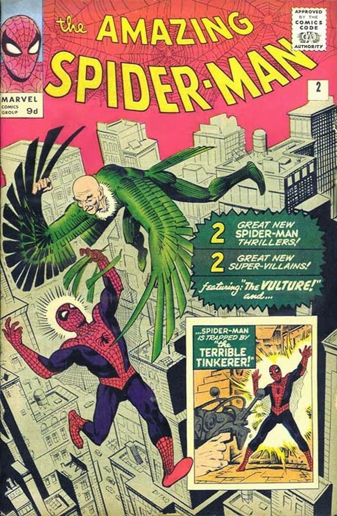 Real comic cover of Amazing Spider-Man #2 (1963)