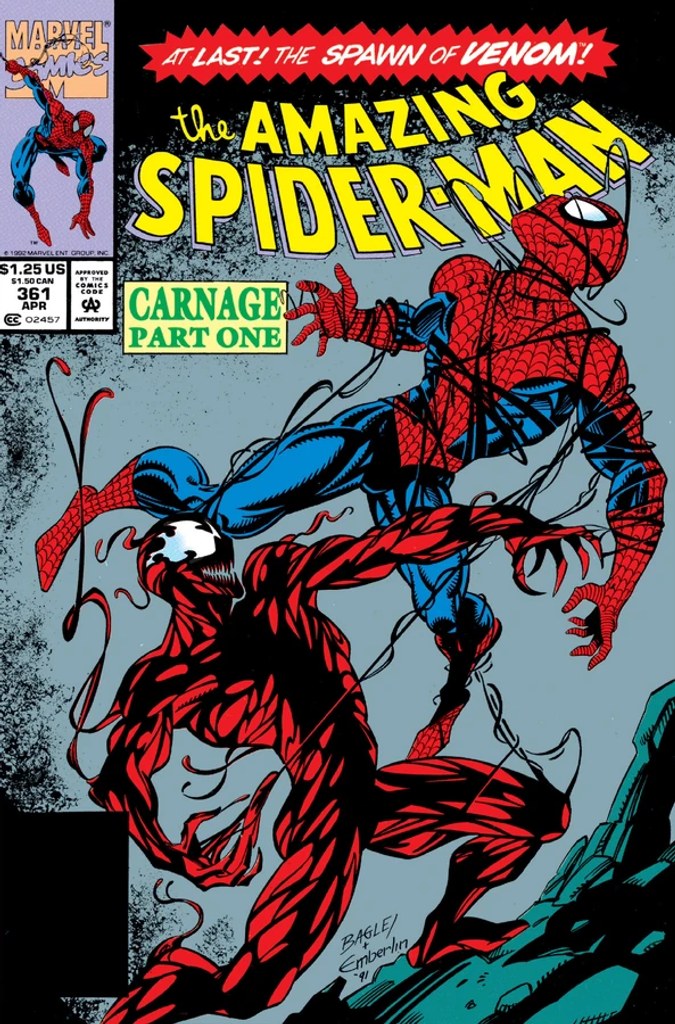 Real comic cover of Amazing Spider-Man #361 (1992)