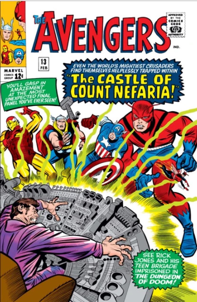 Real comic cover of Avengers #13 (1969)