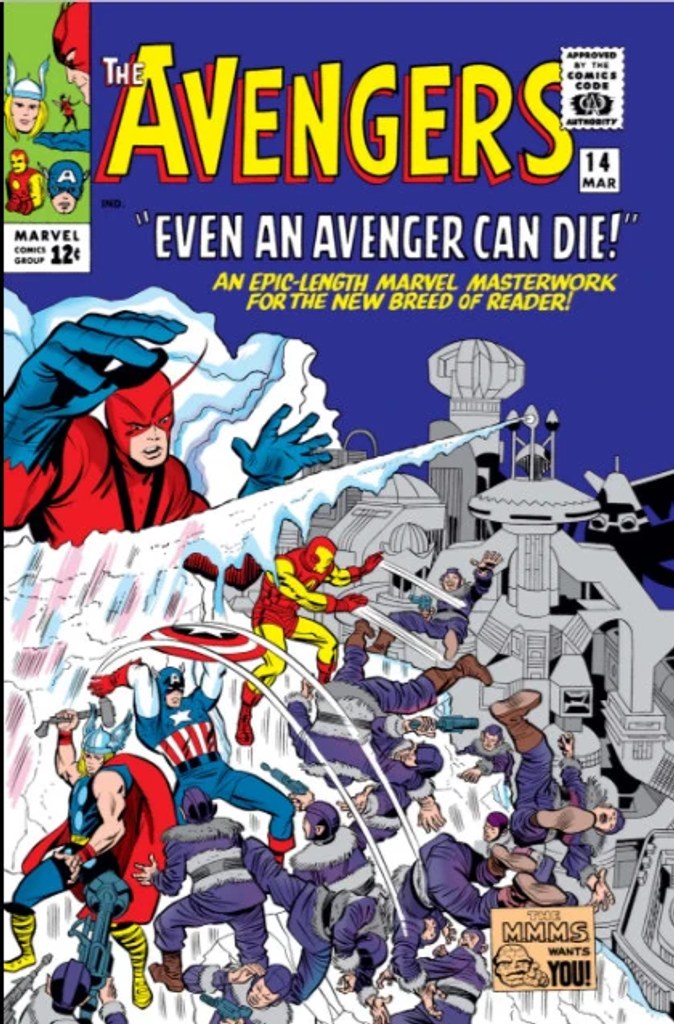 Real comic cover of Avengers #14 (1970)