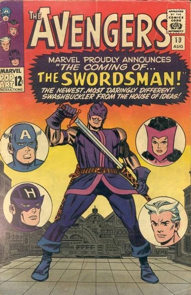 Real comic cover of Avengers #19 (1972)