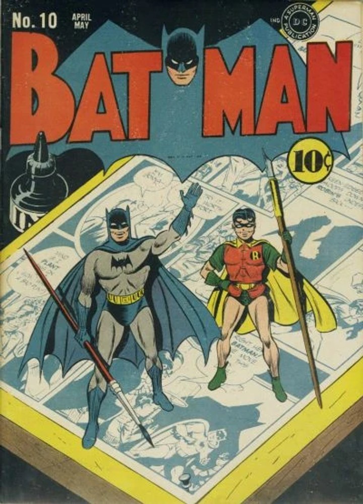 Real comic cover of Batman #10 (1945)