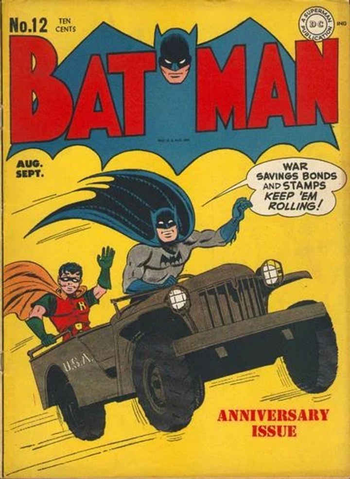 Real comic cover of Batman #12 (1946)