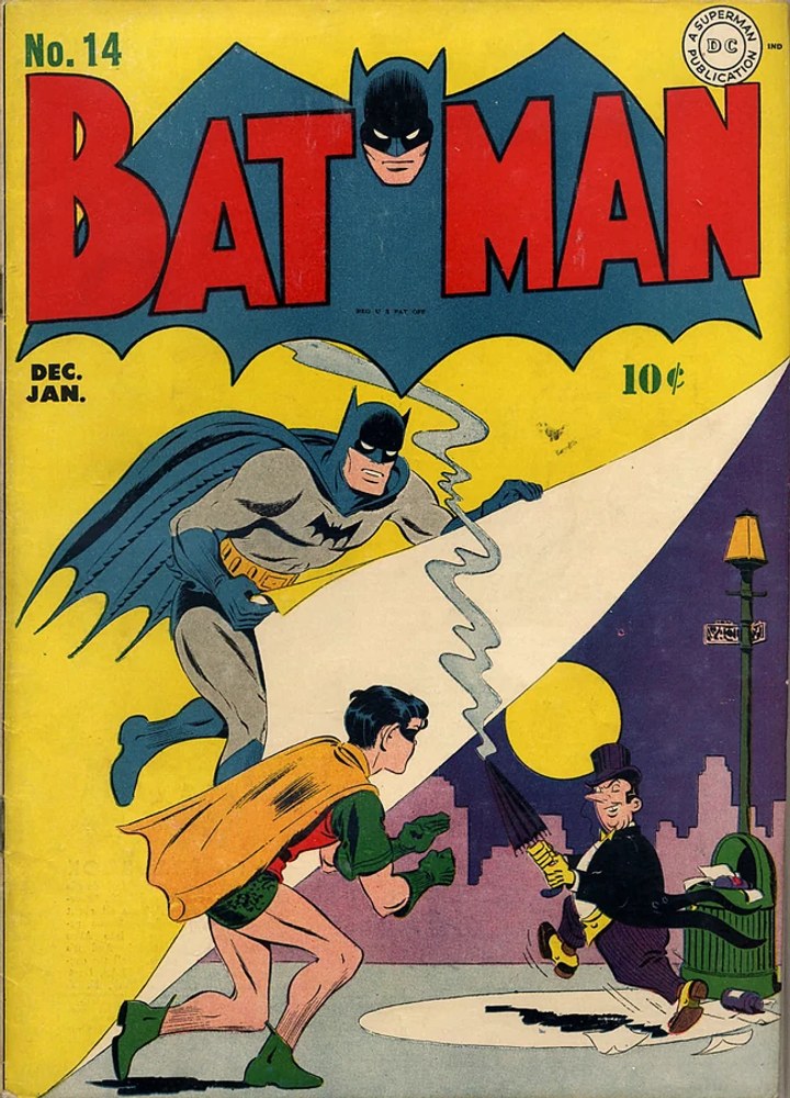 Real comic cover of Batman #14 (1947)
