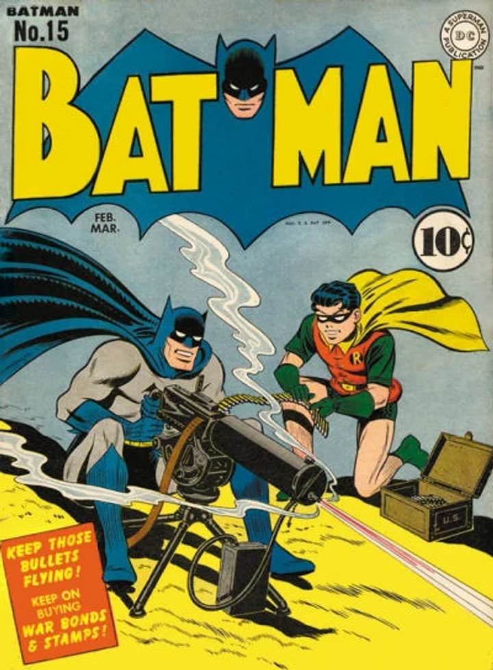Real comic cover of Batman #15 (1947)