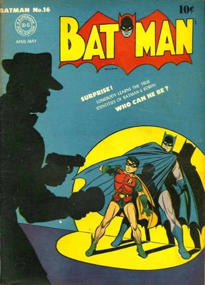 Real comic cover of Batman #16 (1948)
