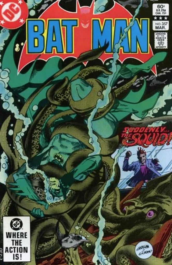 Real comic cover of Batman #357 (1983)
