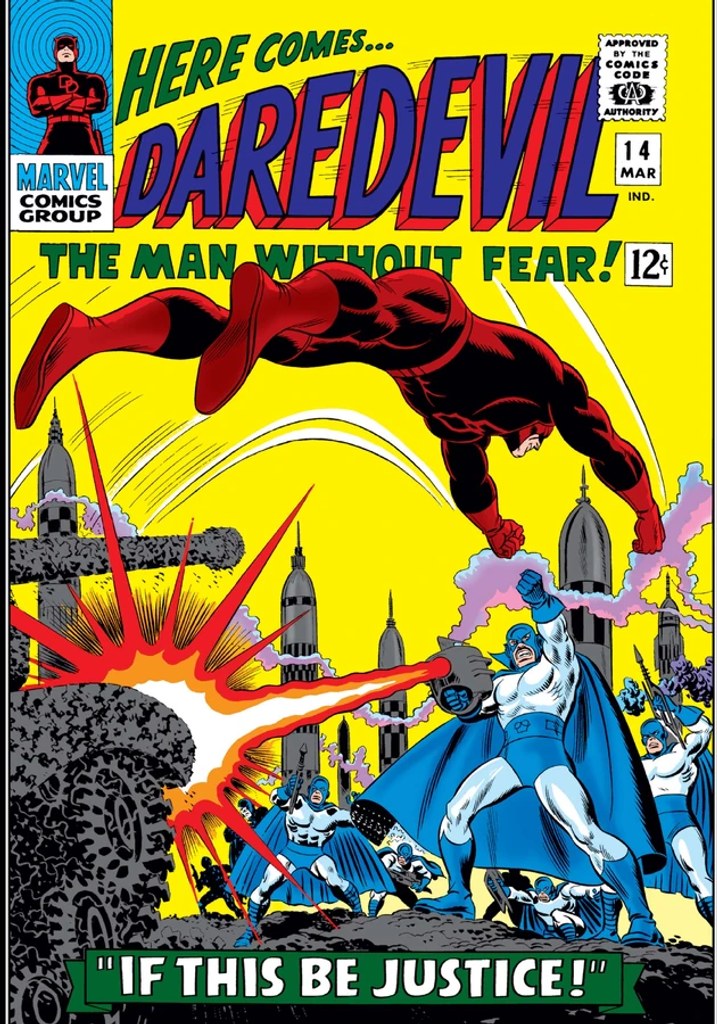 Real comic cover of Daredevil #14 (1971)