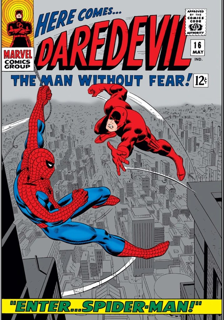 Real comic cover of Daredevil #16 (1972)