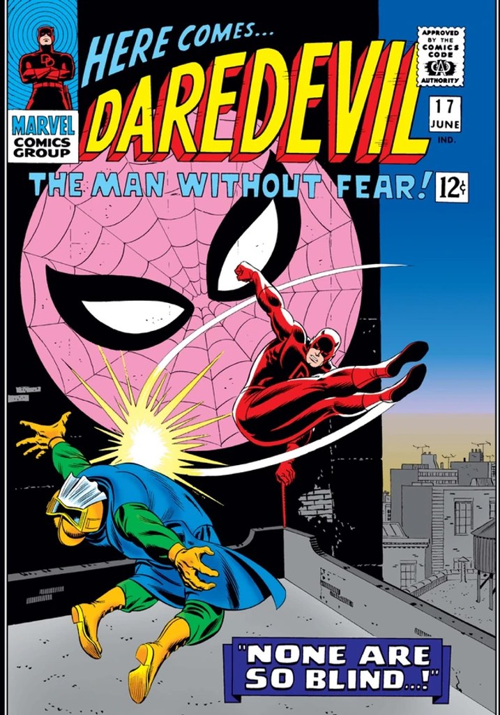 Real comic cover of Daredevil #17 (1972)