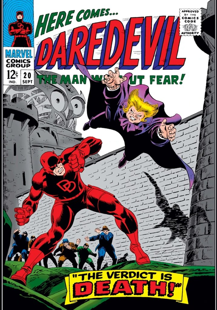 Real comic cover of Daredevil #20 (1974)