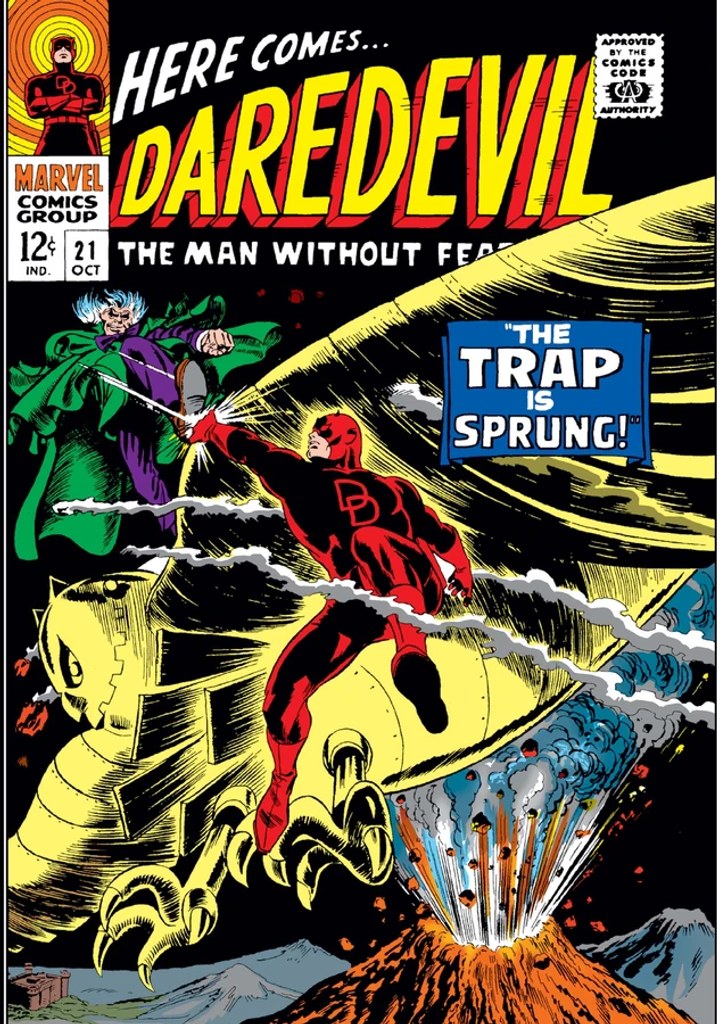 Real comic cover of Daredevil #21 (1974)