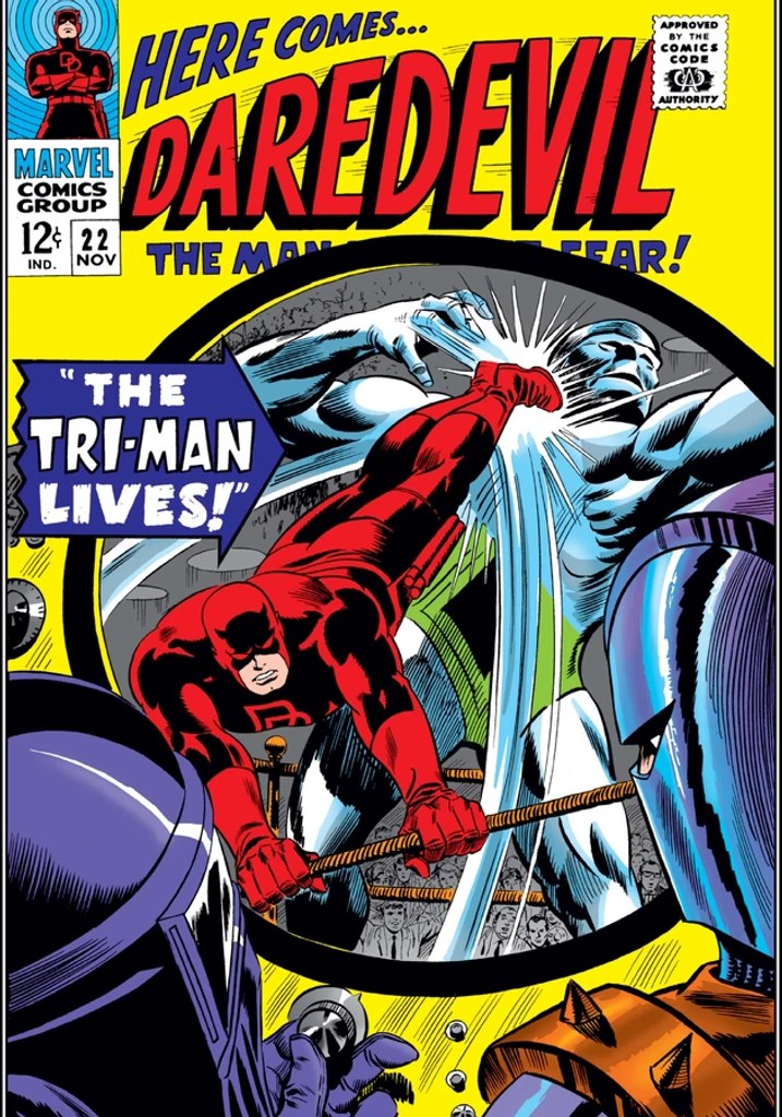 Real comic cover of Daredevil #22 (1975)