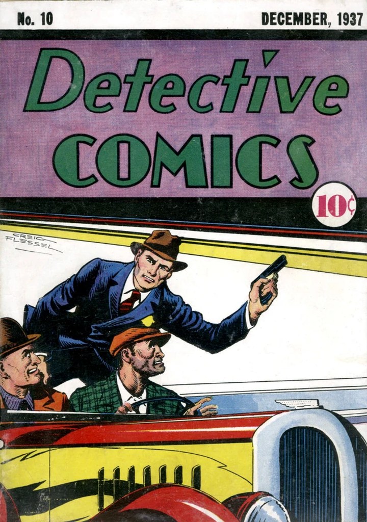 Real comic cover of Detective Comics #10 (1942)