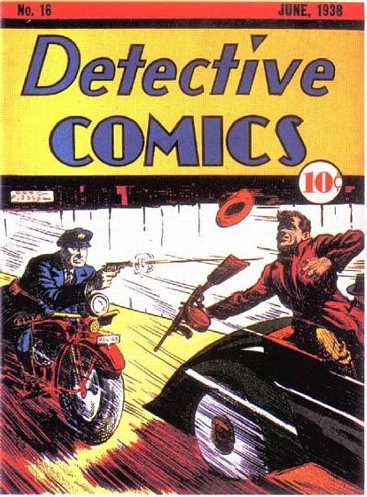 Real comic cover of Detective Comics #16 (1945)