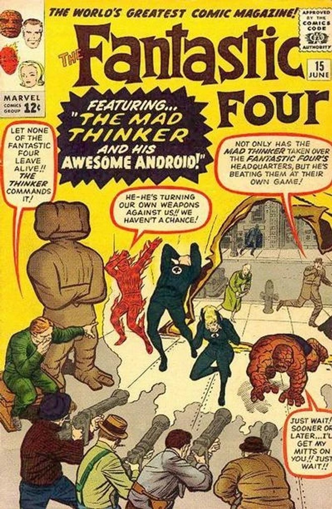 Real comic cover of Fantastic Four #15 (1968)