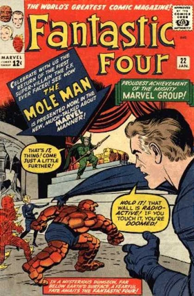 Real comic cover of Fantastic Four #22 (1972)