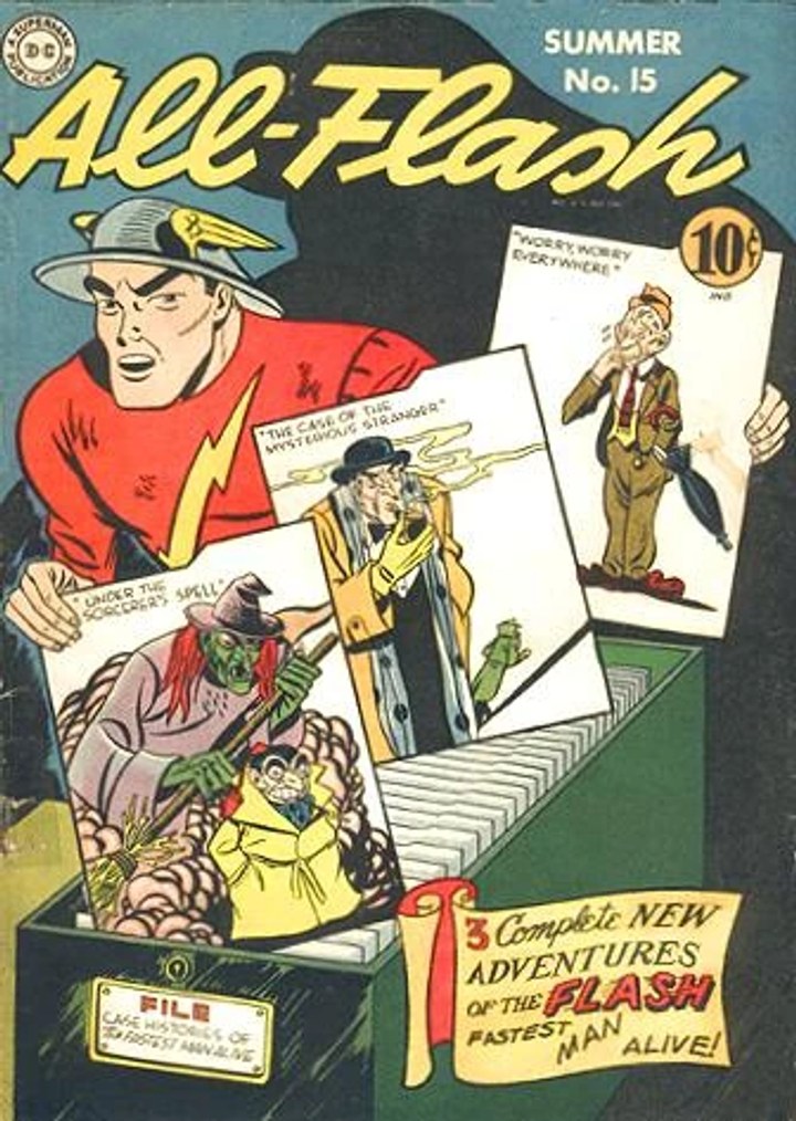 Real comic cover of Flash #15 (1966)