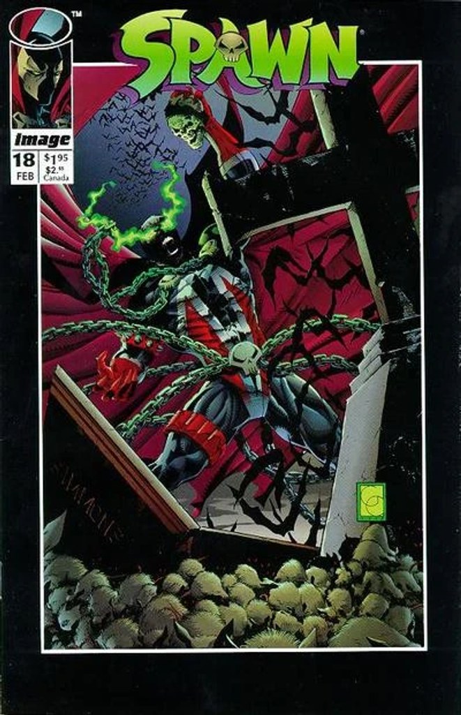 Real comic cover of Spawn #18 (2001)