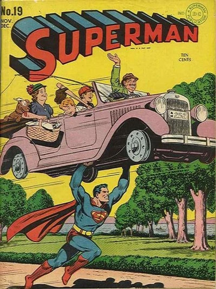 Real comic cover of Superman #19 (1948)