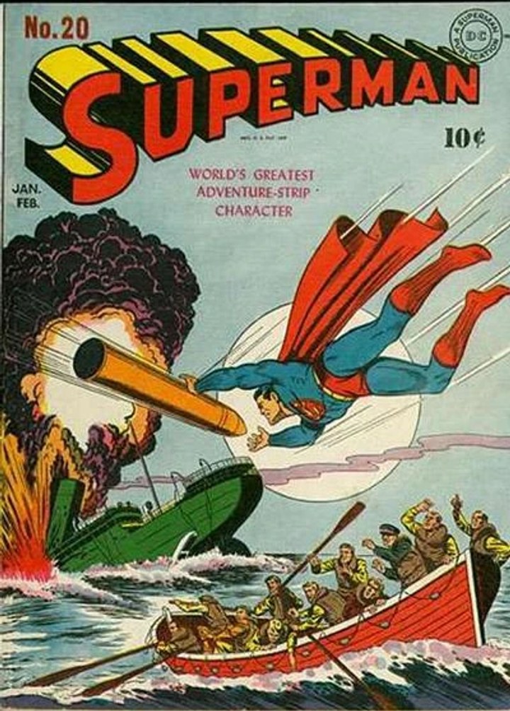 Real comic cover of Superman #20 (1949)