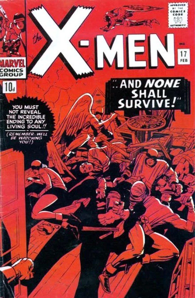 Real comic cover of Uncanny X-Men #17 (1971)