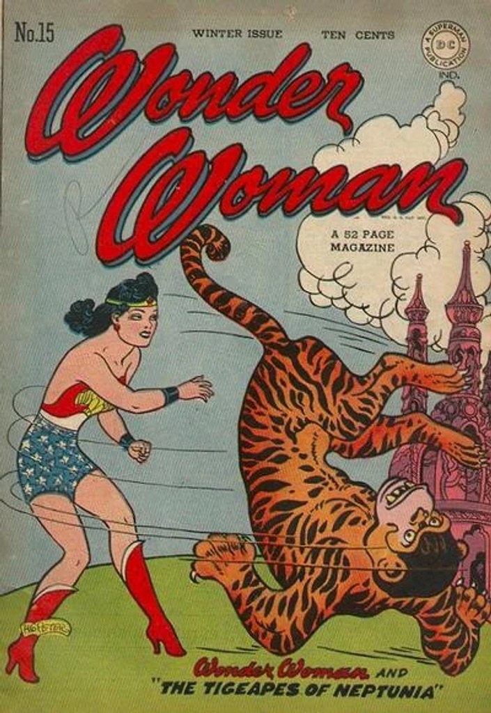 Real comic cover of Wonder Woman #15 (1949)