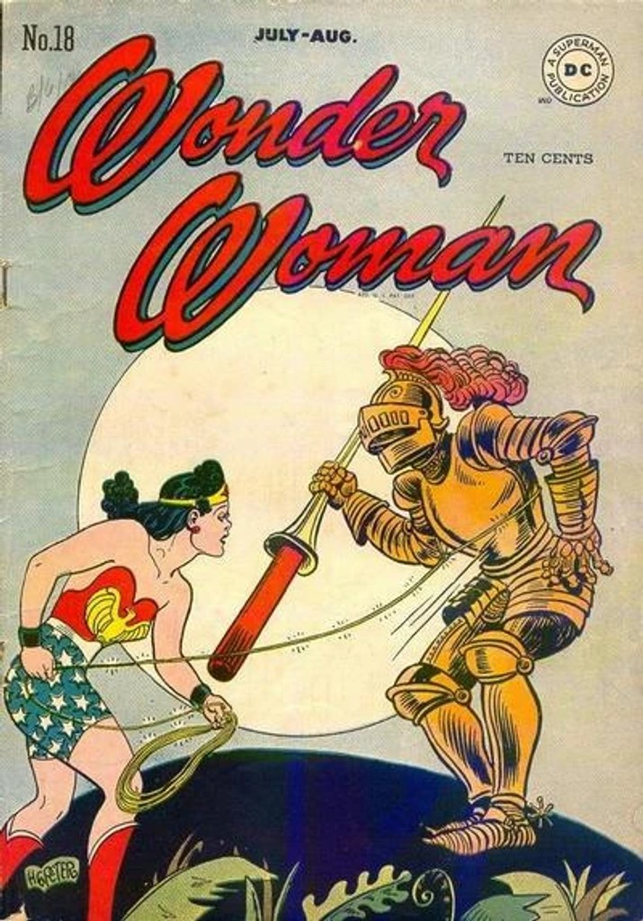Real comic cover of Wonder Woman #18 (1951)