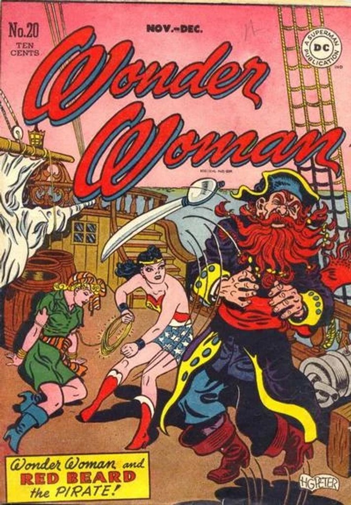 Real comic cover of Wonder Woman #20 (1952)
